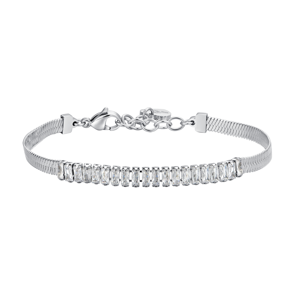 BRACELET FEMME EN ACIER À ZIRCONIUM BLANC