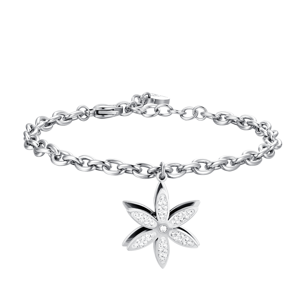 BRACELET PIVOTANT EN ACIER FLEUR DE VIE