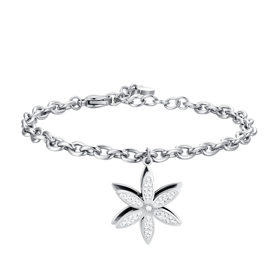 BRACELET PIVOTANT EN ACIER FLEUR DE VIE