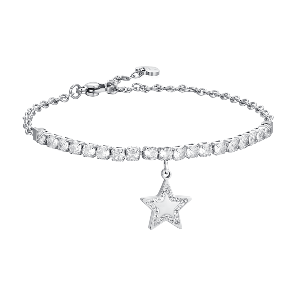 BRACELET DE TENNIS POUR FEMME EN ACIER AVEC ÉTOILE ET ZIRCONES Luca Barra