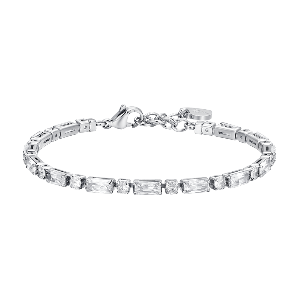 BRACELET DE TENNIS POUR FEMME EN ACIER AVEC ZIRCON CUBIQUE BLANC