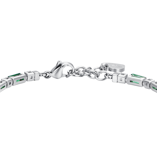 BRACELET DE TENNIS POUR FEMME EN ACIER AVEC ZIRCON CUBIQUE VERT