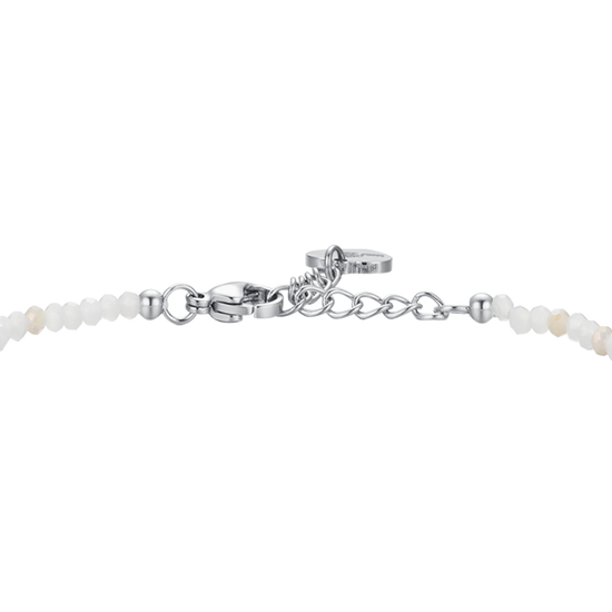 BRACELET EN ACIER POUR FEMMES PIERRES ET CRISTAUX BLANCS