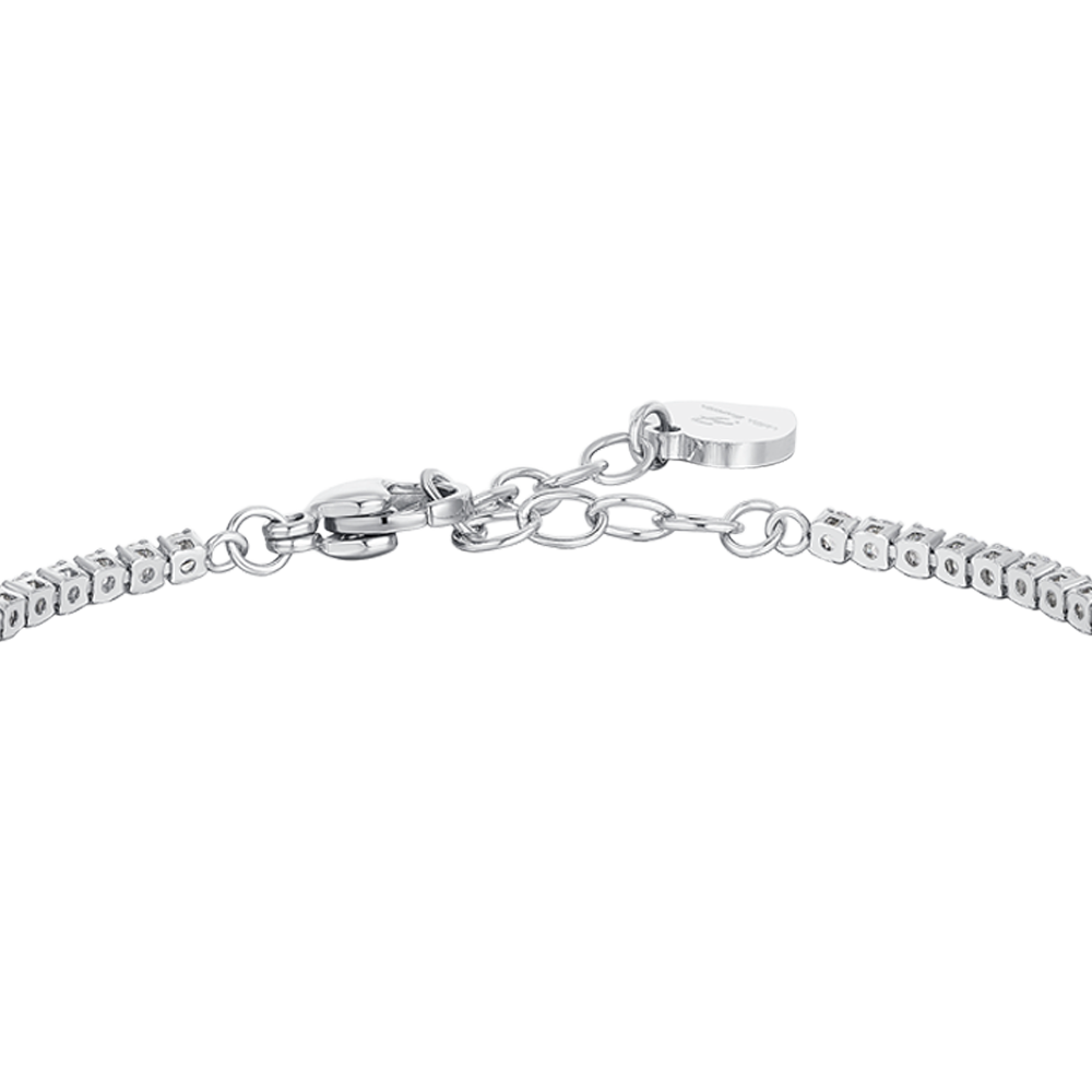 BRACELET DE TENNIS POUR FEMME EN ACIER AVEC TRÈFLE À QUATRE FEUILLES