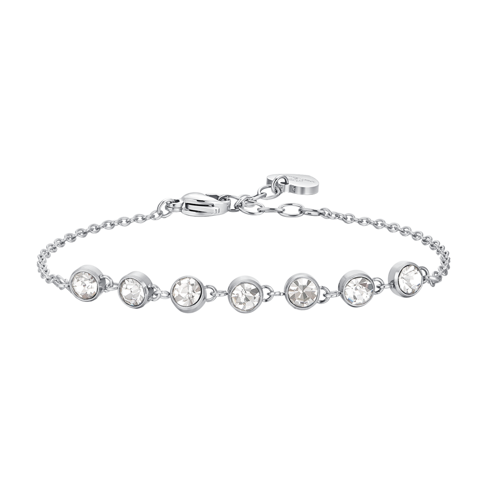 BRACELET FEMME EN CRISTAL BLANC EN ACIER Luca Barra