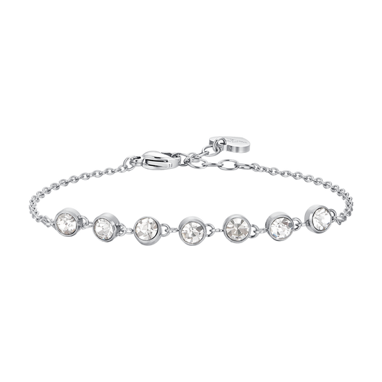 BRACELET FEMME EN CRISTAL BLANC EN ACIER Luca Barra