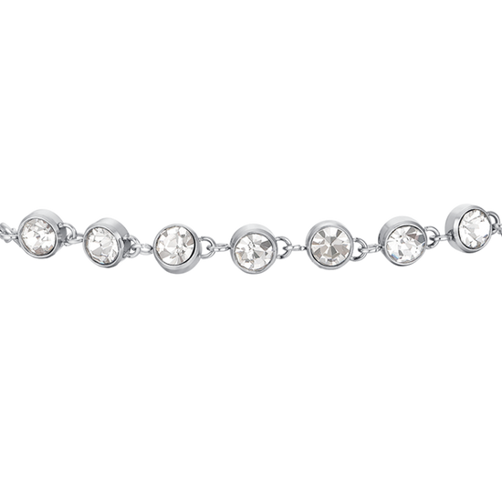 BRACELET FEMME EN ACIER CRISTAL BLANC