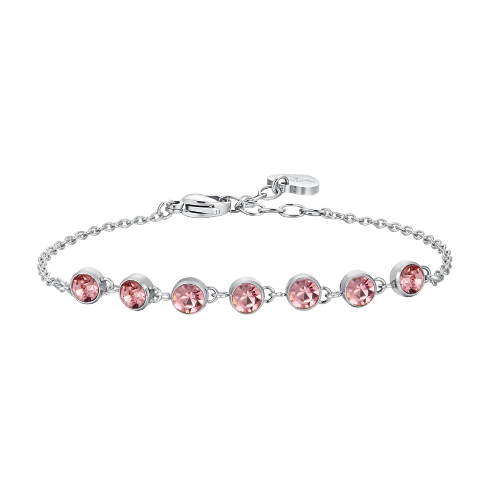 BRACELET FEMME EN ACIER CRISTAL ROSE