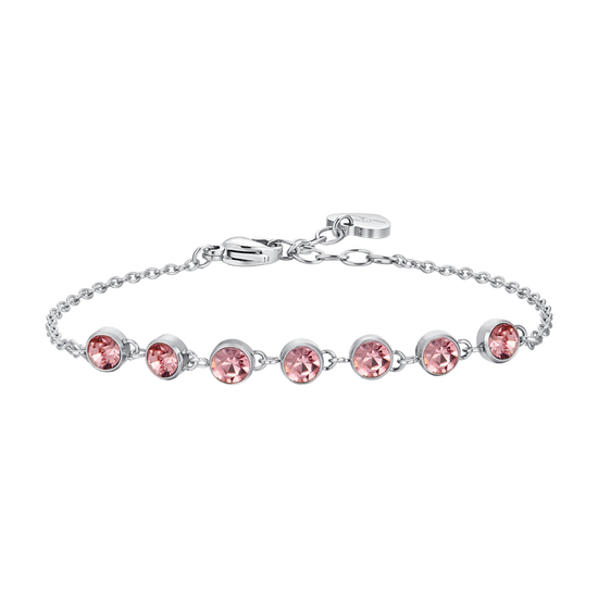 BRACELET FEMME EN ACIER CRISTAL ROSE