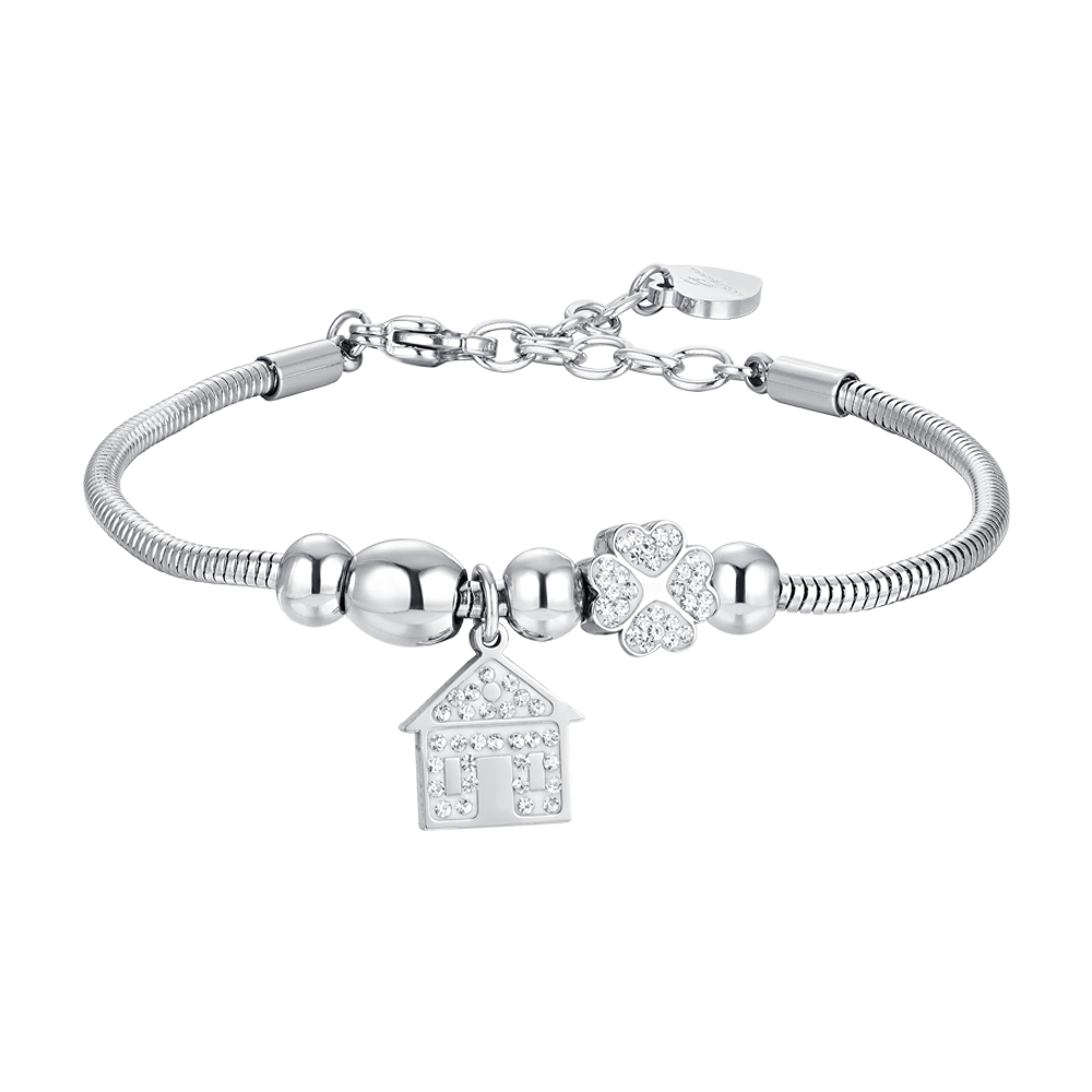 BRACELET FEMME EN ACIER INOXYDABLE ET CRISTAUX Luca Barra