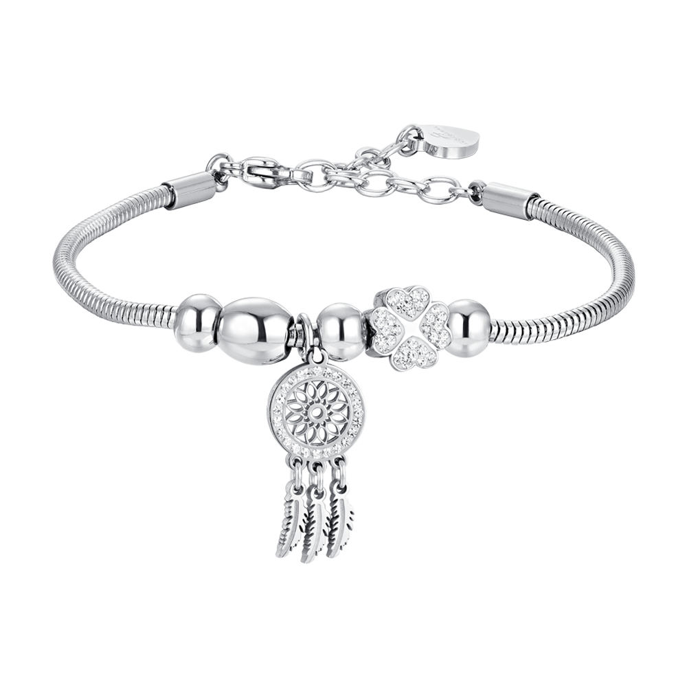 BRACELET FEMME EN ACIER INOXYDABLE ET CRISTAUX Luca Barra