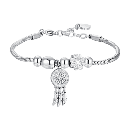 BRACELET FEMME EN ACIER INOXYDABLE ET CRISTAUX Luca Barra