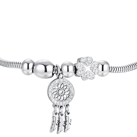 BRACELET FEMME EN ACIER INOXYDABLE ET CRISTAUX Luca Barra