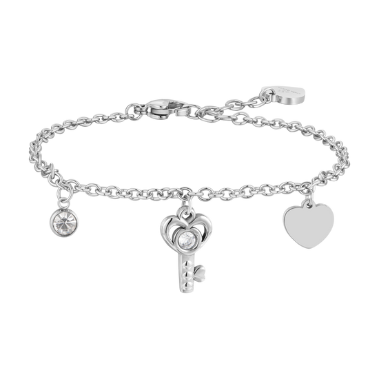 BRACELET CLÉ ET COEUR EN ACIER POUR FEMMES