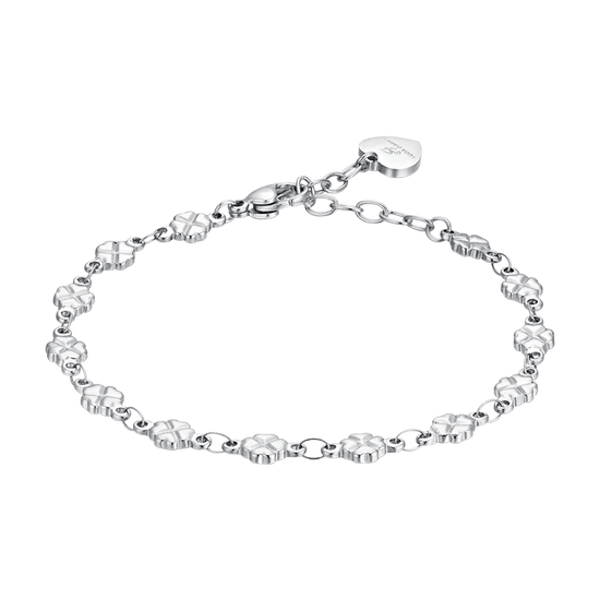 BRACCIALE DONNA IN ACCIAIO QUADRIFOGLI