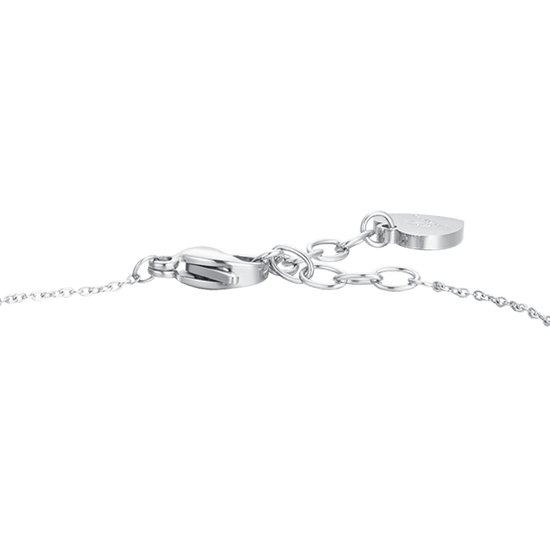 BRACCIALE DONNA IN ACCIAIO PERLE E FIOCCO