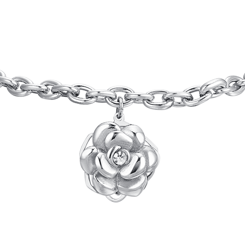 BRACCIALE DONNA IN ACCIAIO ROSA GIREVOLE