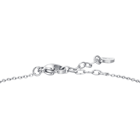 BRACELET POUR FEMME EN ACIER AVEC CŒUR ET CRISTAUX BLANCS