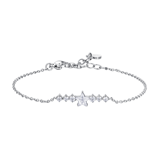 BRACELET POUR FEMME EN ACIER AVEC ÉTOILE ET CRISTAUX BLANCS