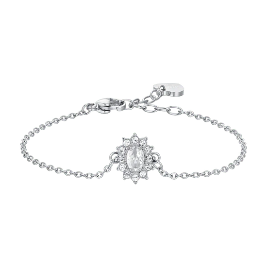 BRACCIALE DONNA IN ACCIAIO CRISTALLI E ZIRCONE BIANCO Luca Barra