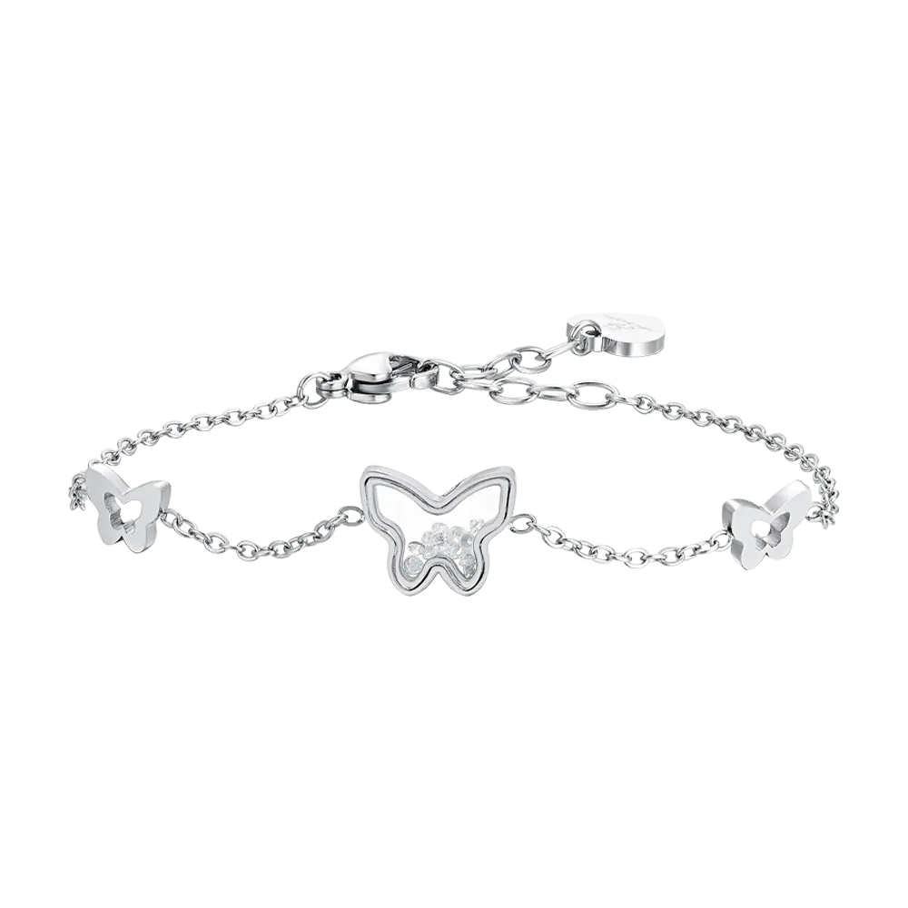 BRACELET POUR FEMME EN ACIER AVEC FLÈCHE ET ZIRCONES Luca Barra