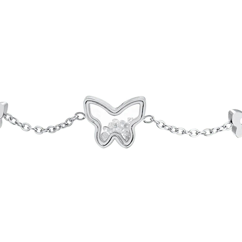 BRACELET POUR FEMME EN ACIER AVEC FLÈCHE ET ZIRCONES Luca Barra