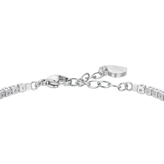 BRACCIALE TENNIS DONNA N ACCIAIO CRISTALLI E ZIRCONE ROSA Luca Barra