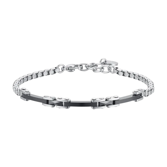 BRACELET CERAMIQUE ACIER ET NOIR POUR HOMME Luca Barra