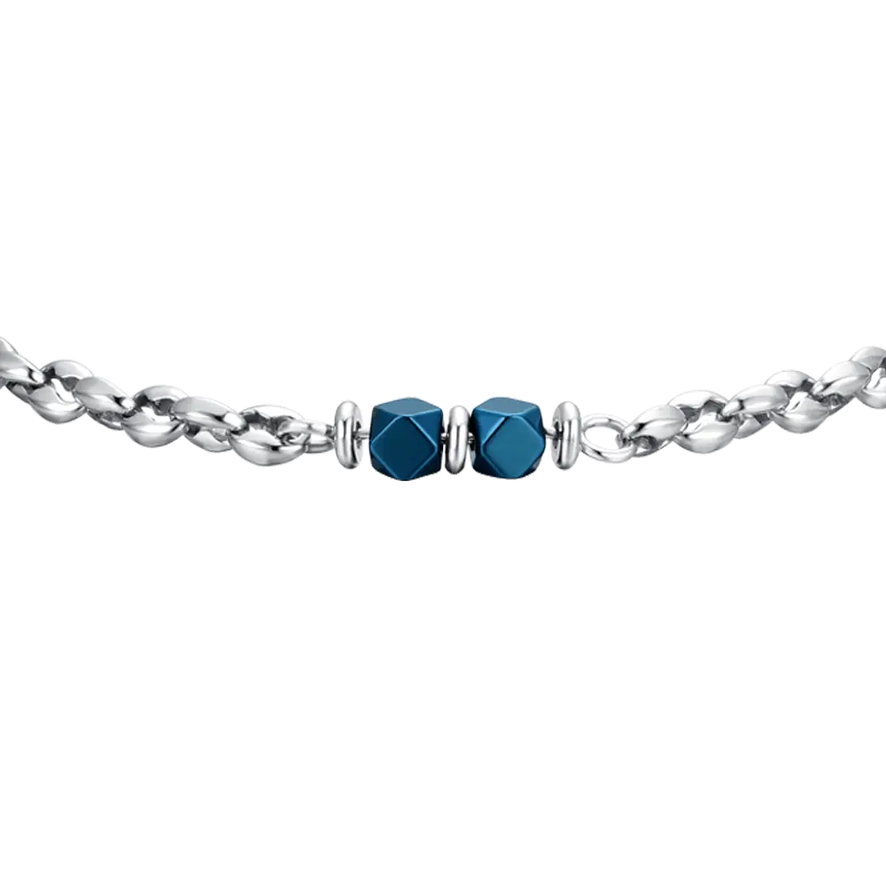 BLUE EMATITE STEEL MEN'S BRACELET Luca Barra