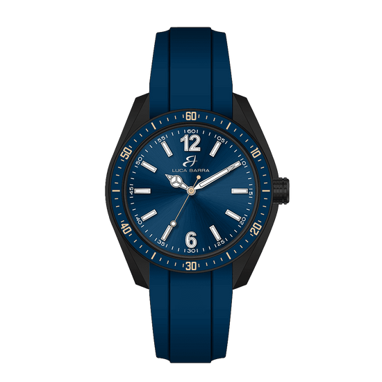 MONTRE EN SILICONE BLEU POUR HOMMES