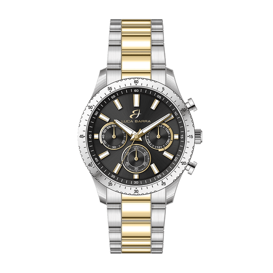 MONTRE HOMME EN ACIER CADRAN NOIR