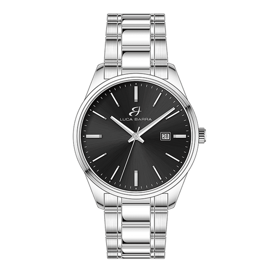 MONTRE HOMME EN ACIER CADRAN NOIR