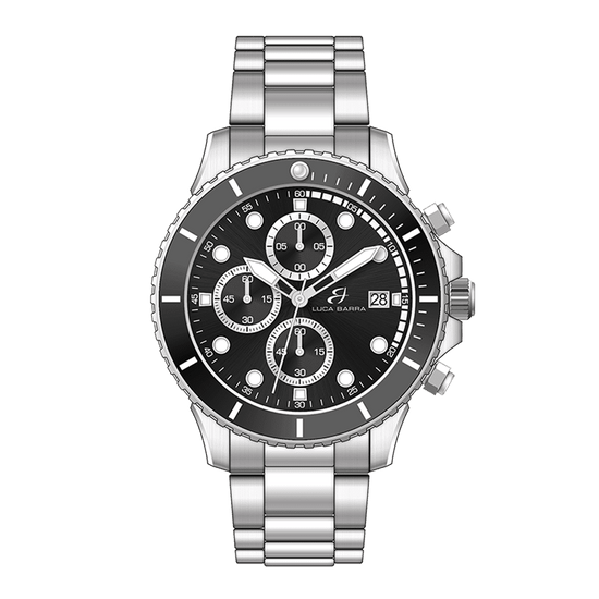 MONTRE HOMME EN ACIER CADRAN NOIR