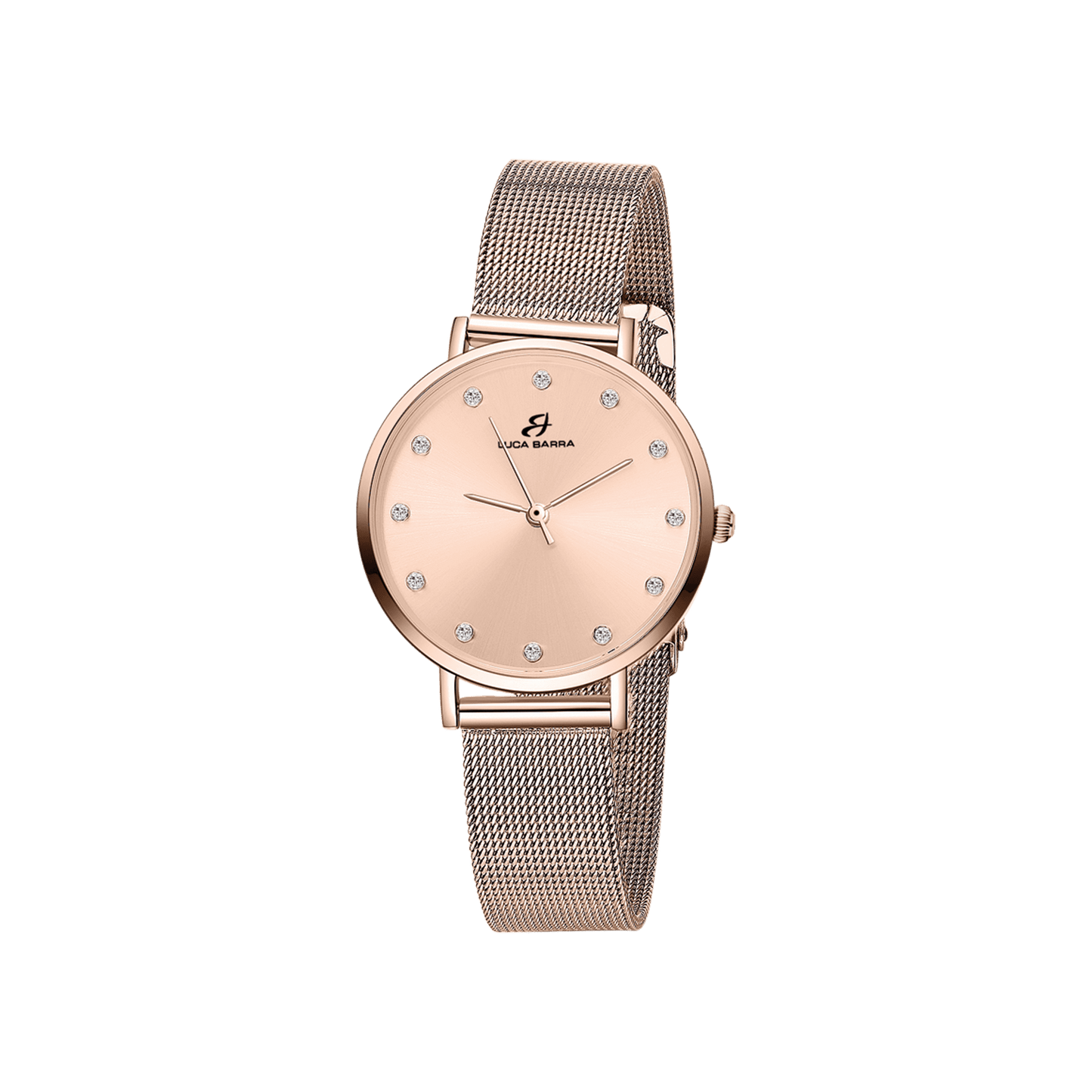 MONTRE POUR FEMMES AVEC BOÎTIER EN ACIER ROSE