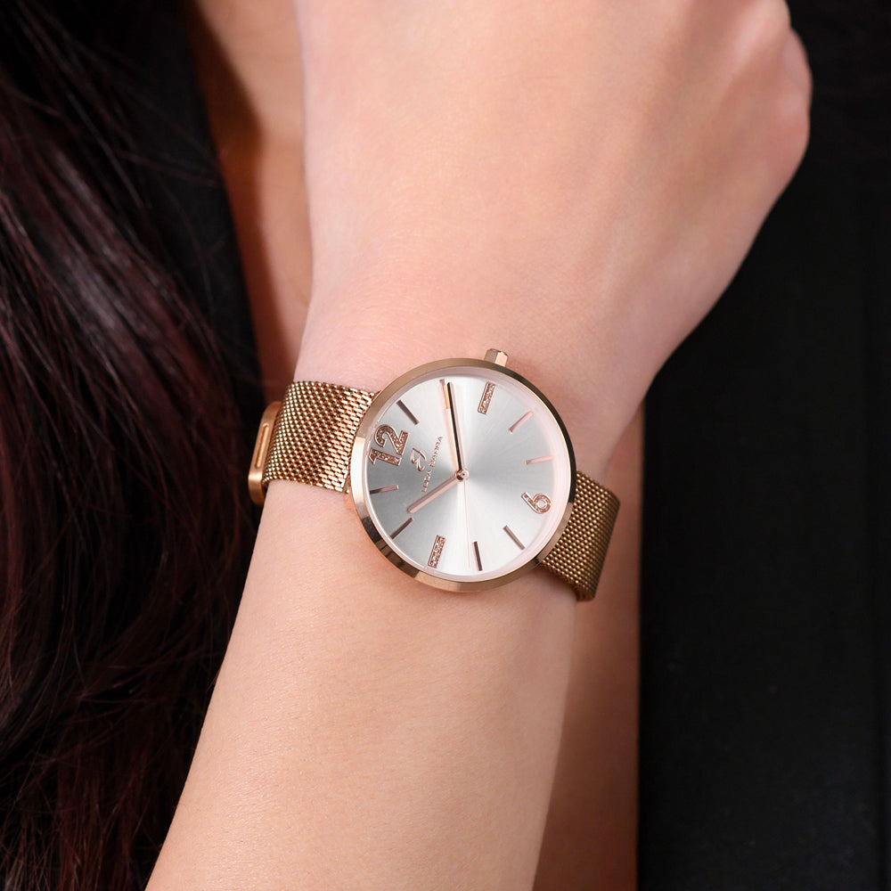 MONTRE POUR FEMME MILAN IP ROSE GOLD EN ACIER INOXYDABLE Luca Barra