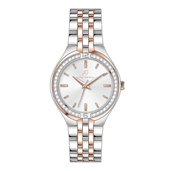 MONTRE FEMME EN ACIER ET OR ROSE IP