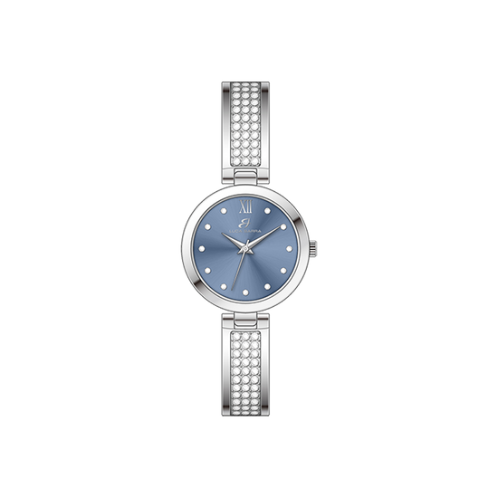 MONTRE FEMME EN ACIER CRISTAUX ET CADRAN CELESTE Luca Barra