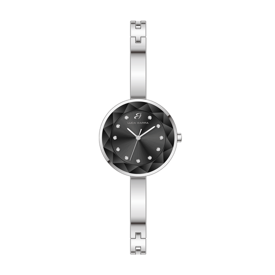 MONTRE FEMME EN ACIER CADRAN NOIR