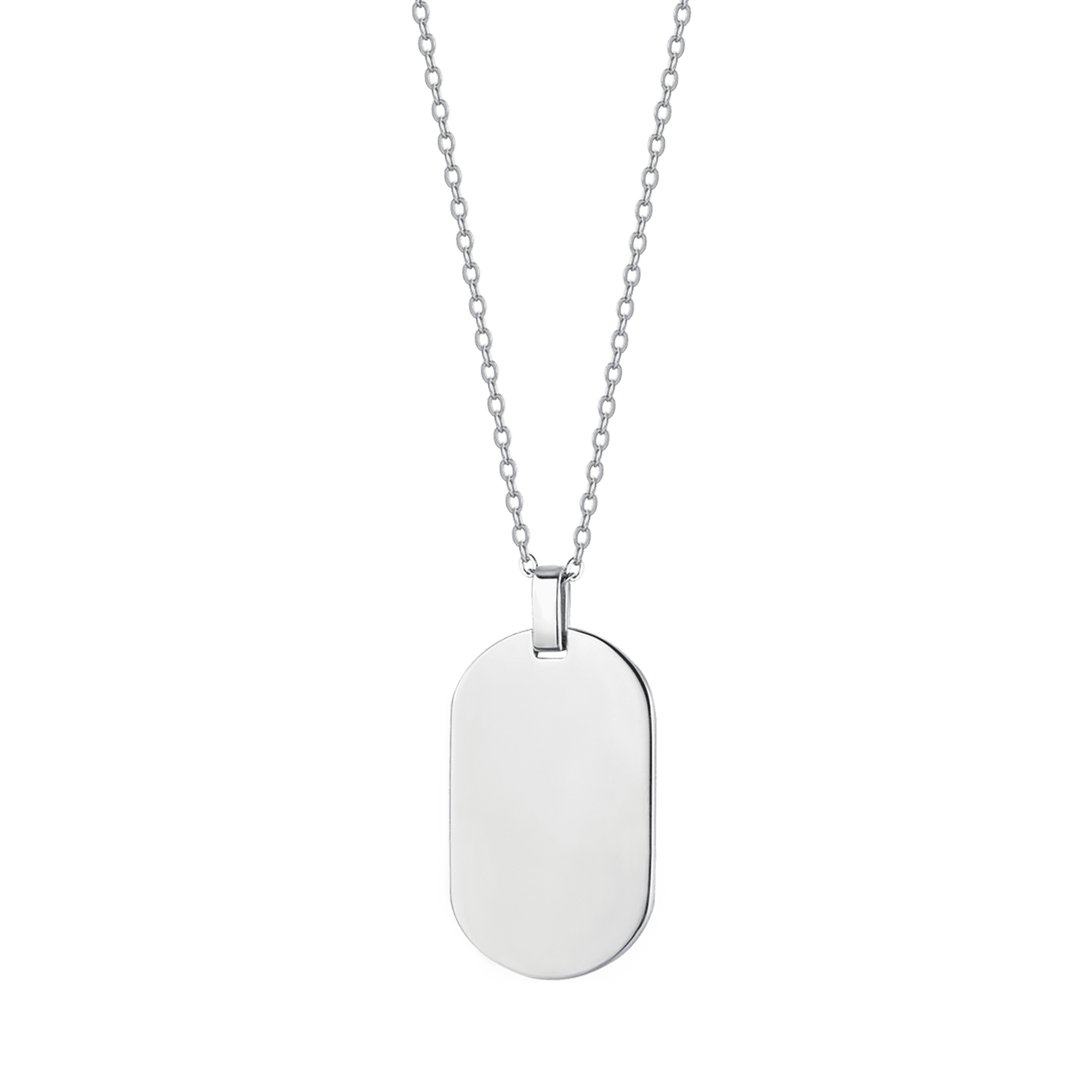 COLLIER EN ACIER POUR HOMME AVEC PLAQUE PERSONNALISABLE