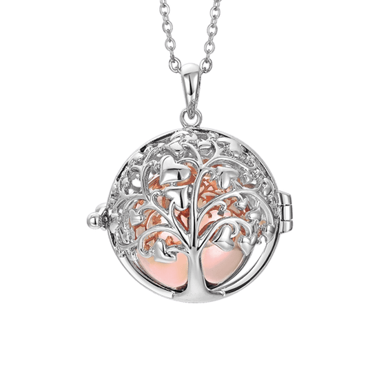 COLLIER APPEL DE L'ANGE AVEC ARBRE DE VIE EN ACIER