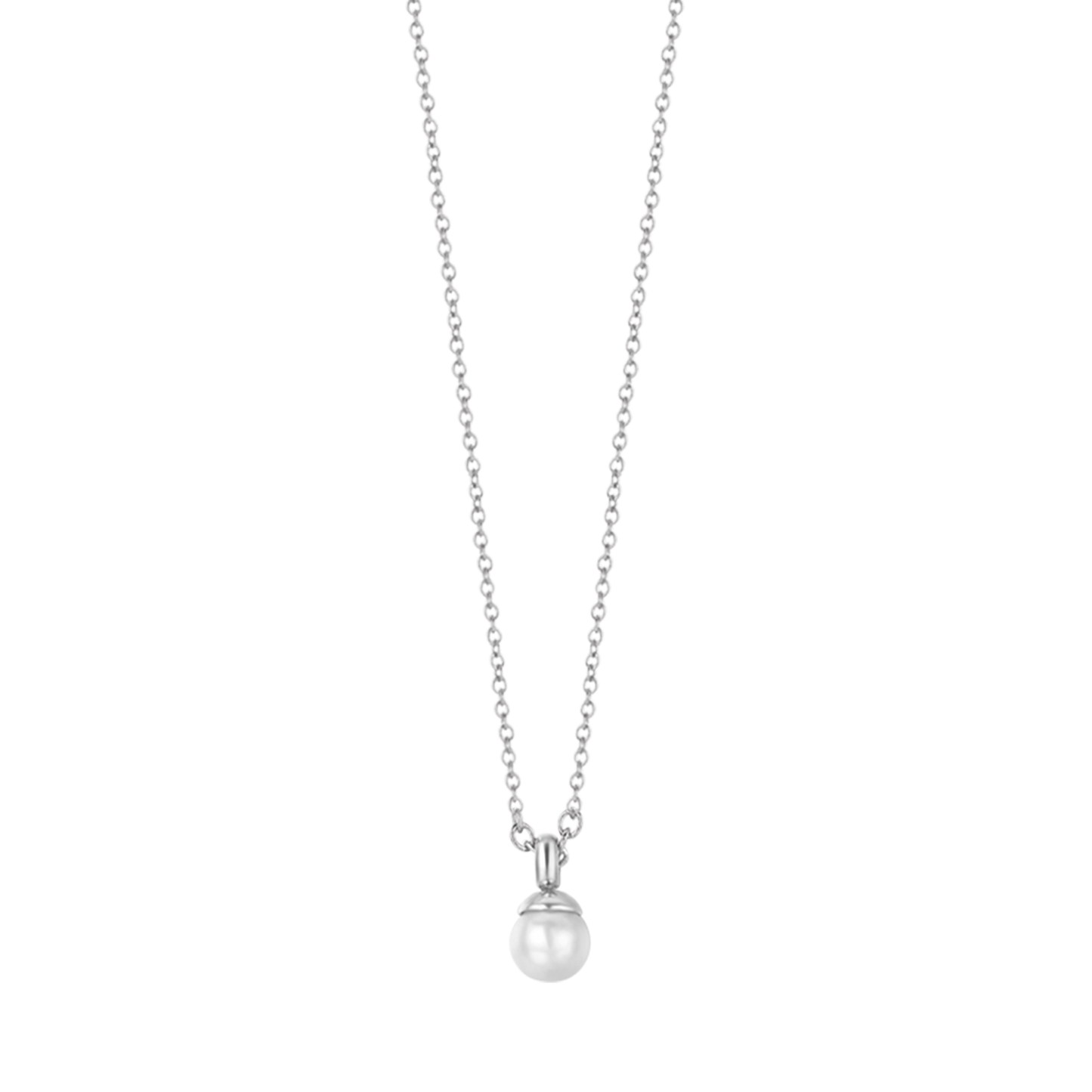 COLLIER EN ACIER POUR DAMES AVEC PERLES DE 4 MM