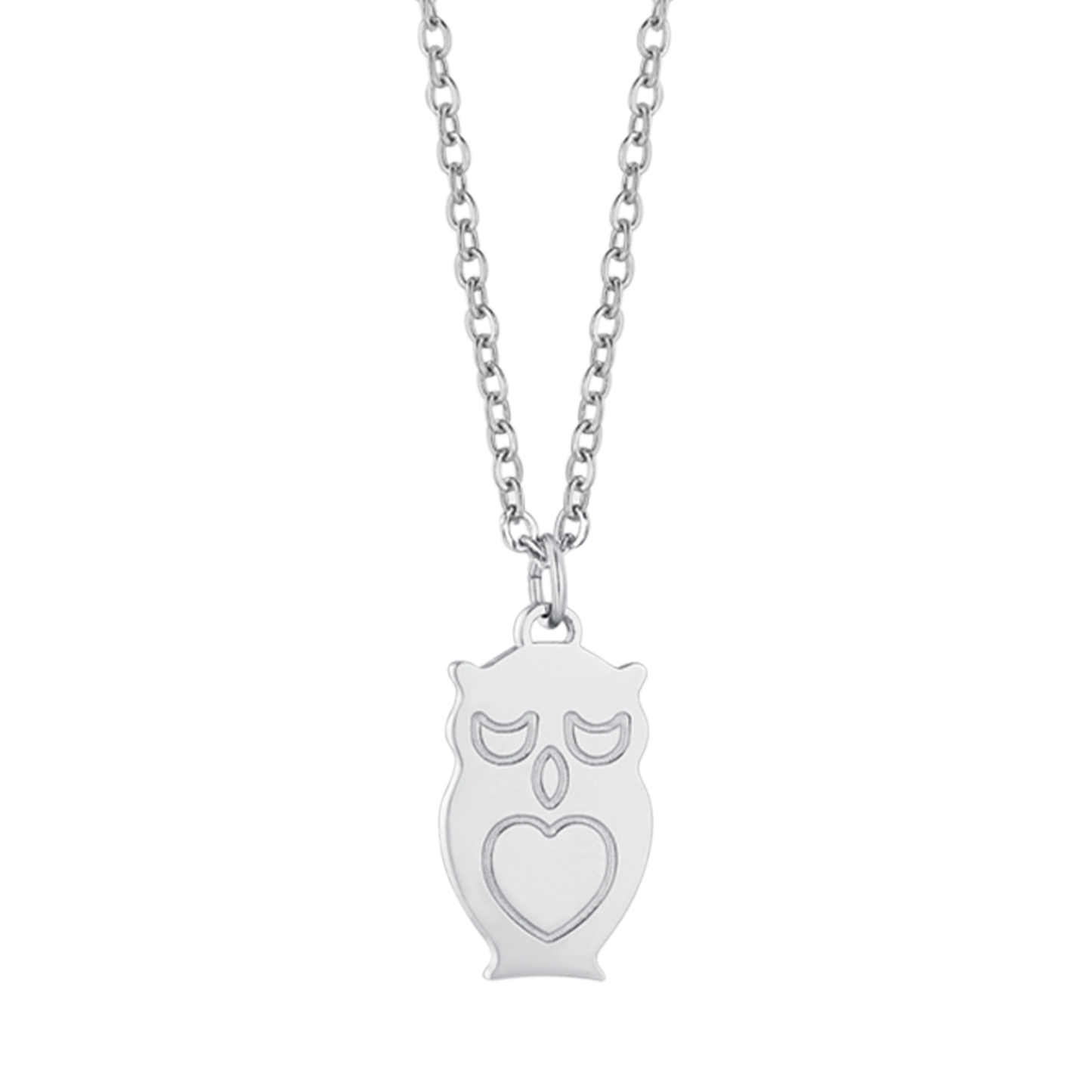 COLLIER EN ACIER AVEC HIBOU