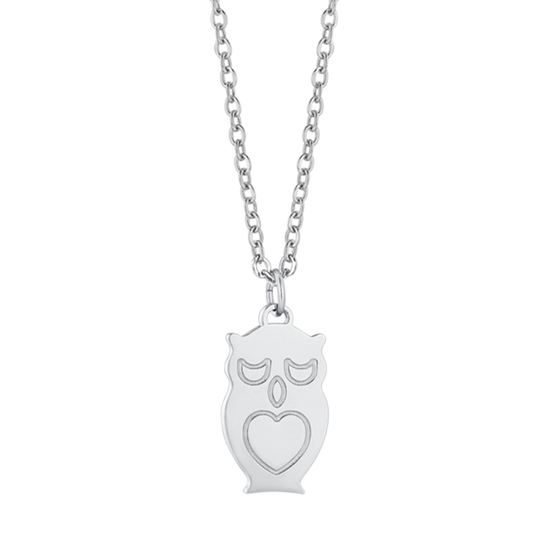 COLLIER EN ACIER AVEC HIBOU