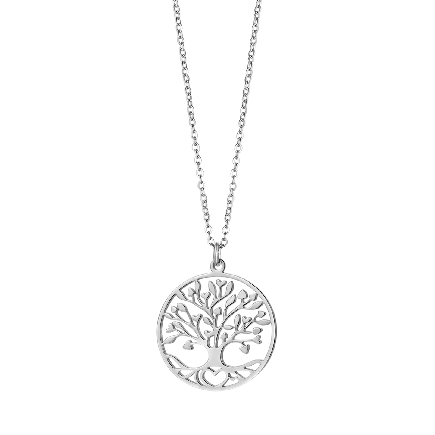 COLLIER LONG EN ACIER POUR FEMMES AVEC ARBRE DE VIE