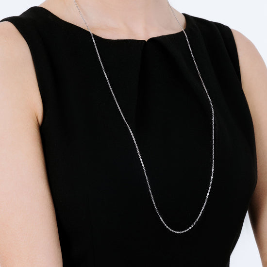 COLLIER LONG EN ACIER POUR FEMMES POUR BRELOQUES AVEC FERMOIR