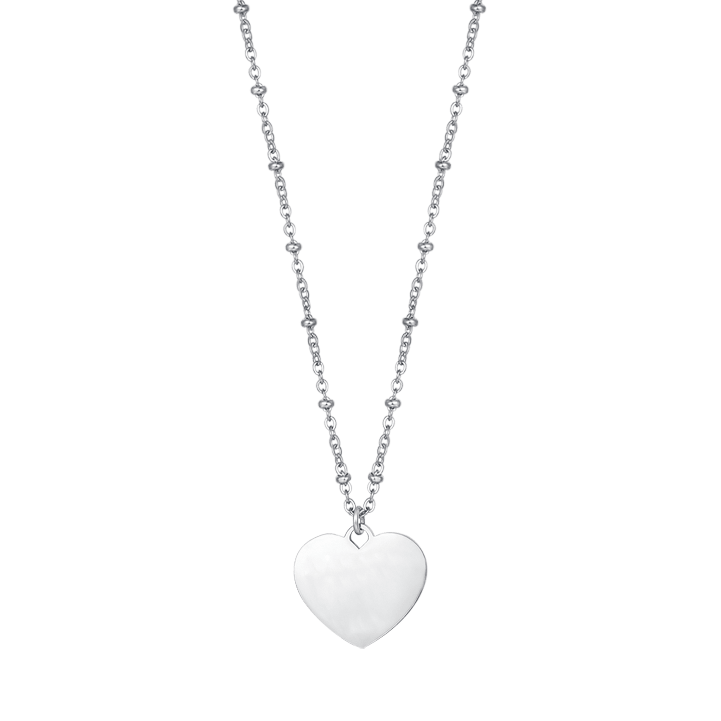 COLLIER EN ACIER PERSONNALISÉ POUR FEMMES AVEC CŒUR