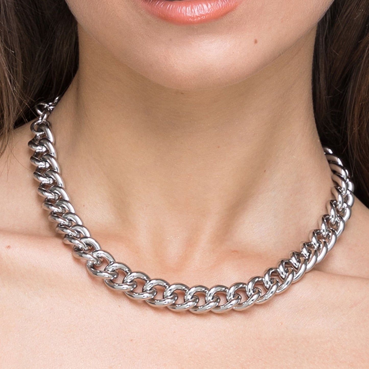 COLLIER POUR FEMME EN ACIER INOXYDABLE AVEC LIEN DE CHAÎNE Luca Barra