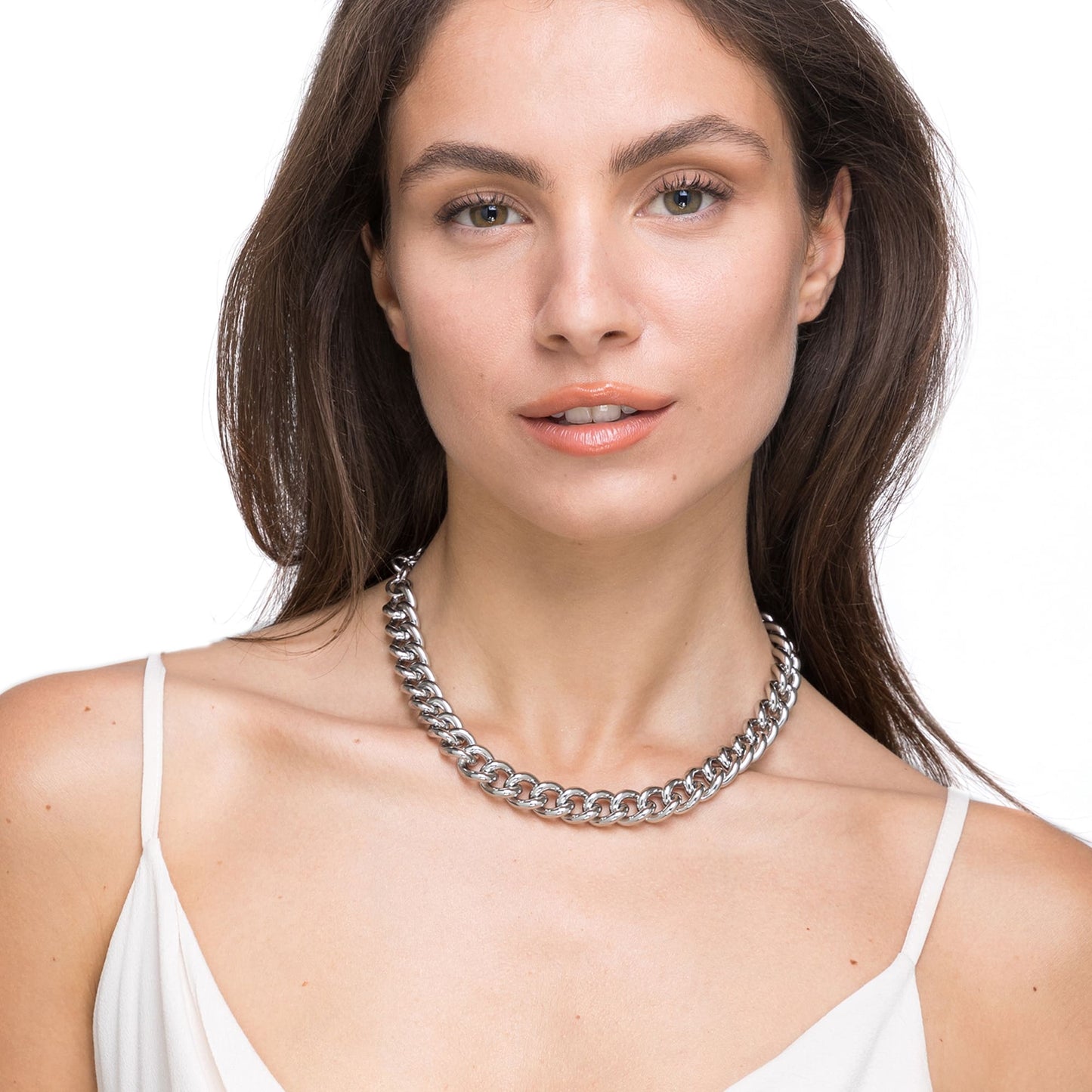 COLLIER EN ACIER POUR FEMMES AVEC CHAÎNETTE