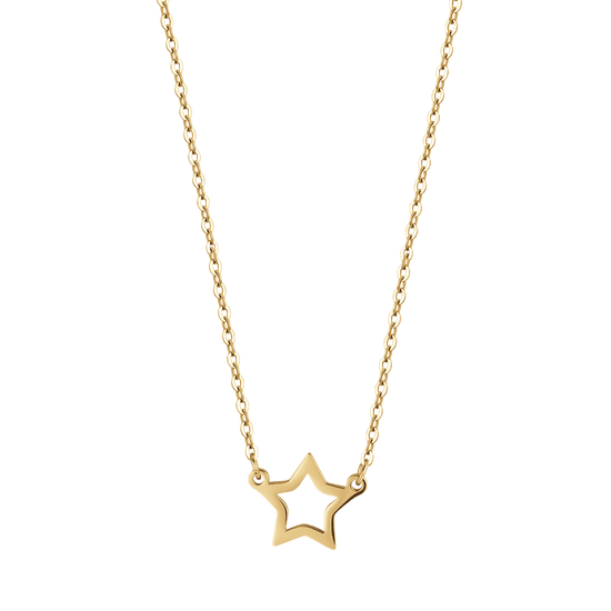 COLLIER EN ACIER INOXYDABLE POUR FEMME AVEC ÉTOILE EN OR