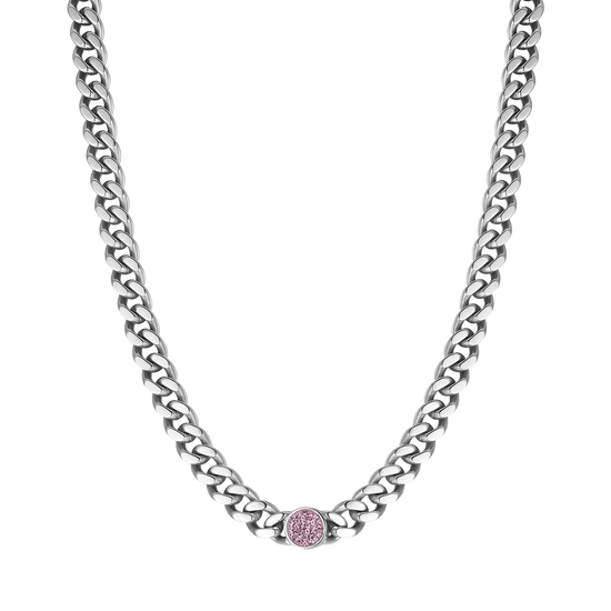 COLLIER EN ACIER AVEC CRISTAUX POUR FEMMES